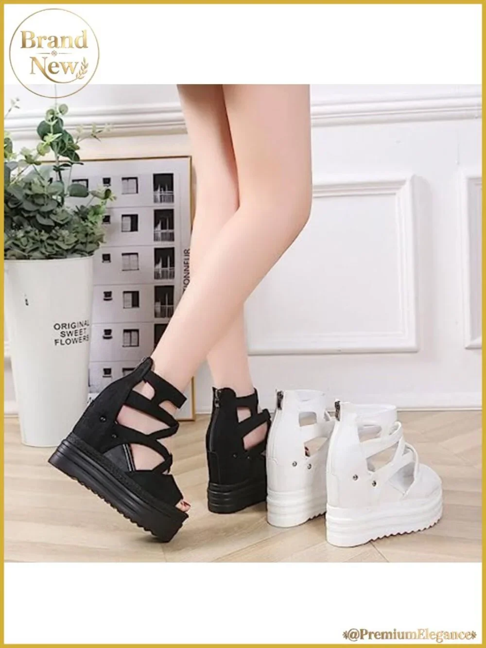 Platform Mary Jane Wedge Sandals Open Toe Ankle Chain Dress Pumps